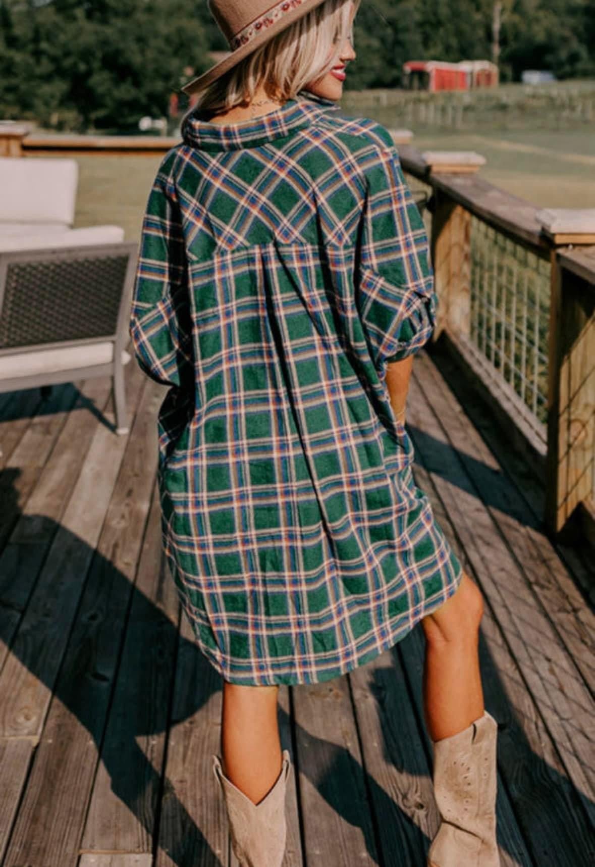 Crop sleeve flannel