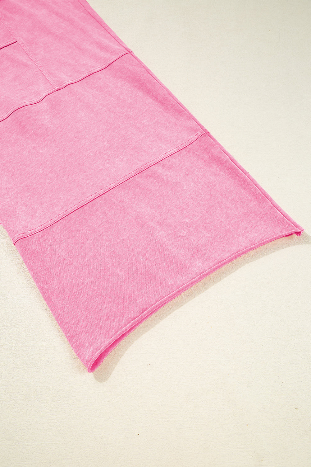 Black Mineral Wash Exposed Seam Wide Leg Cargo Pants