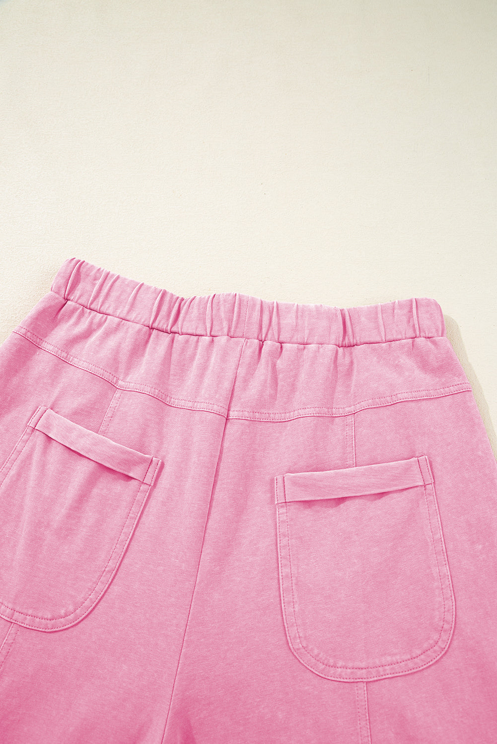 Black Mineral Wash Exposed Seam Wide Leg Cargo Pants