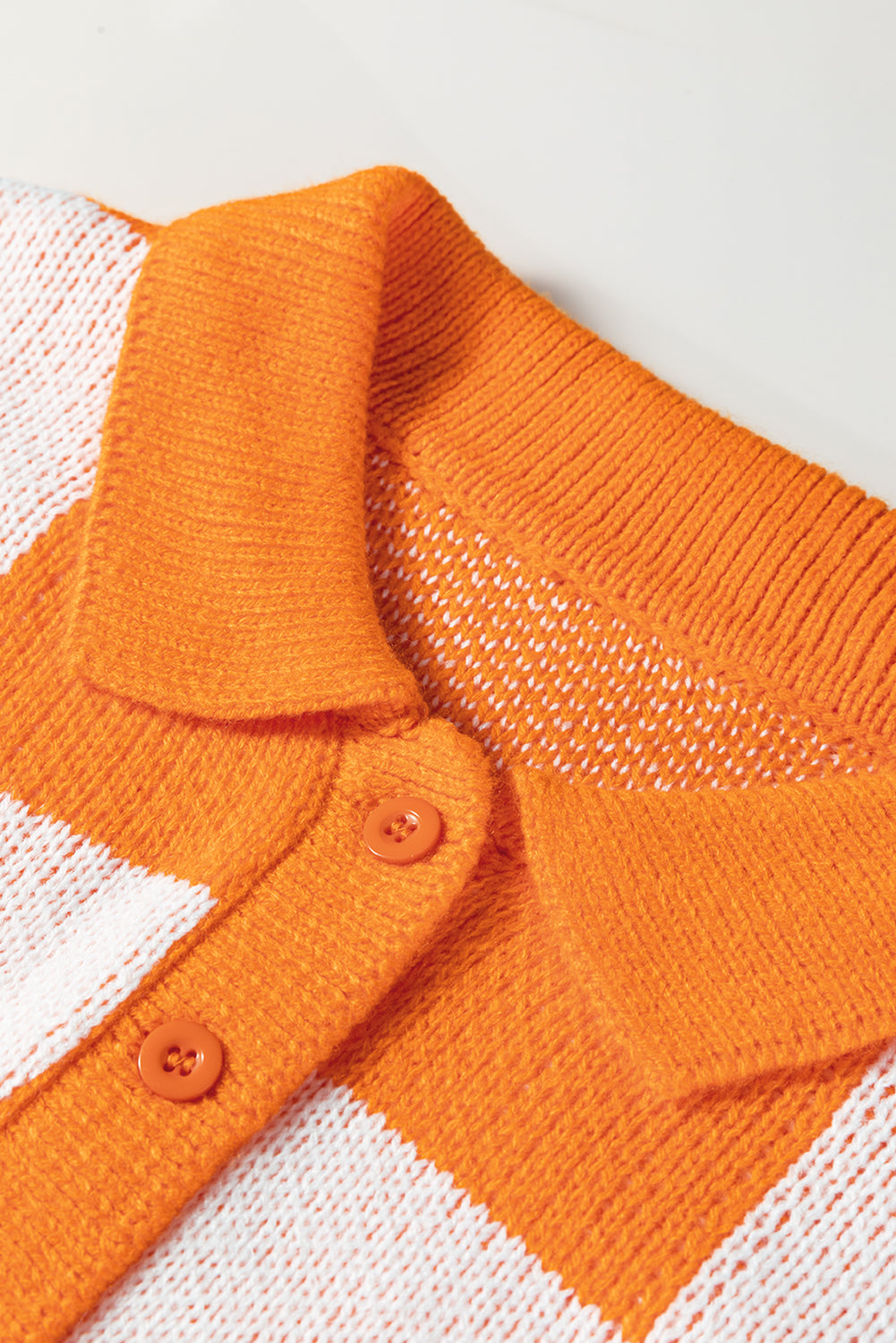 Mist Green Checkered V-Neck Collared Pullover Sweater