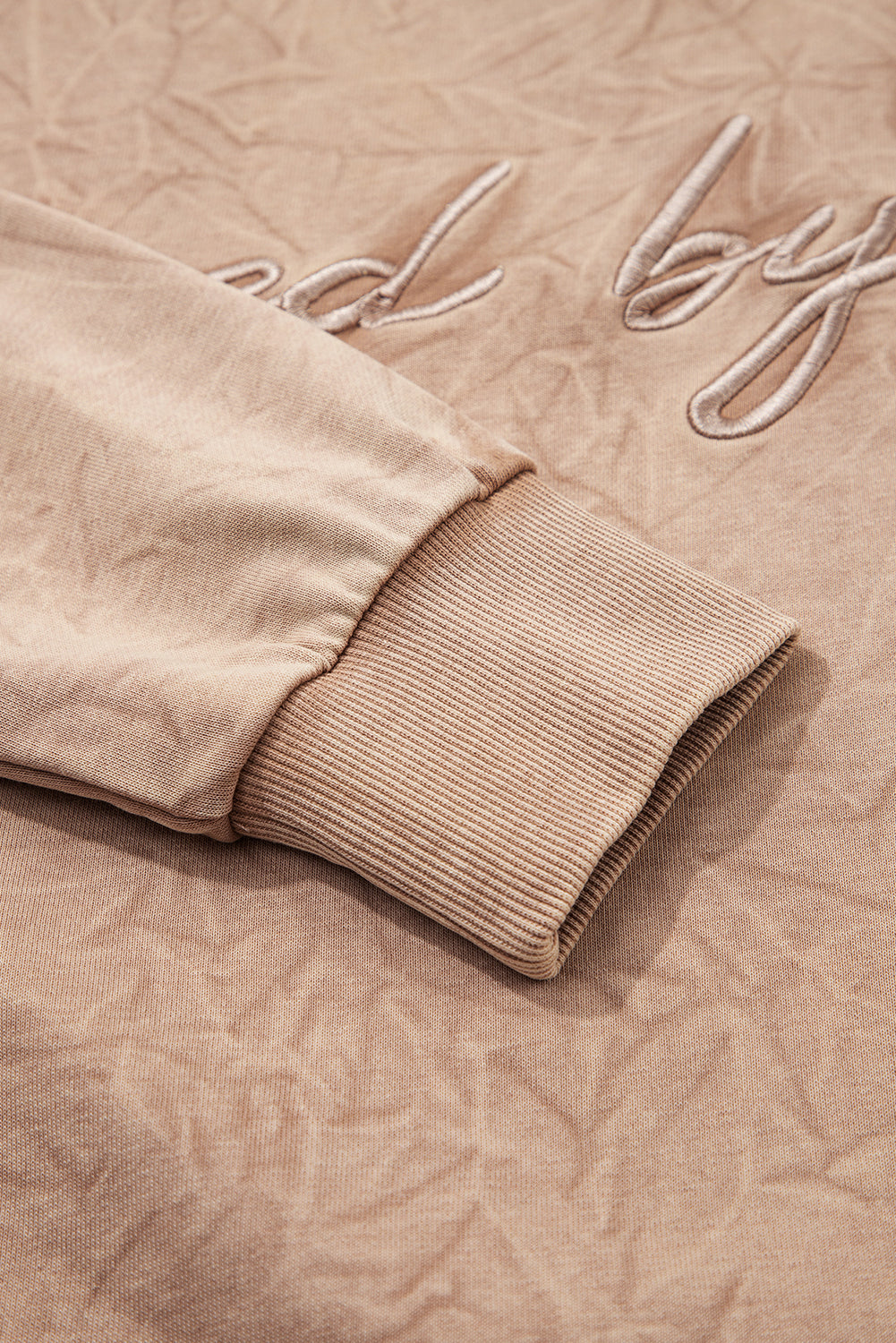 Dune saved by grace Letter Embroidery Mineral Wash Loose Sweatshirt