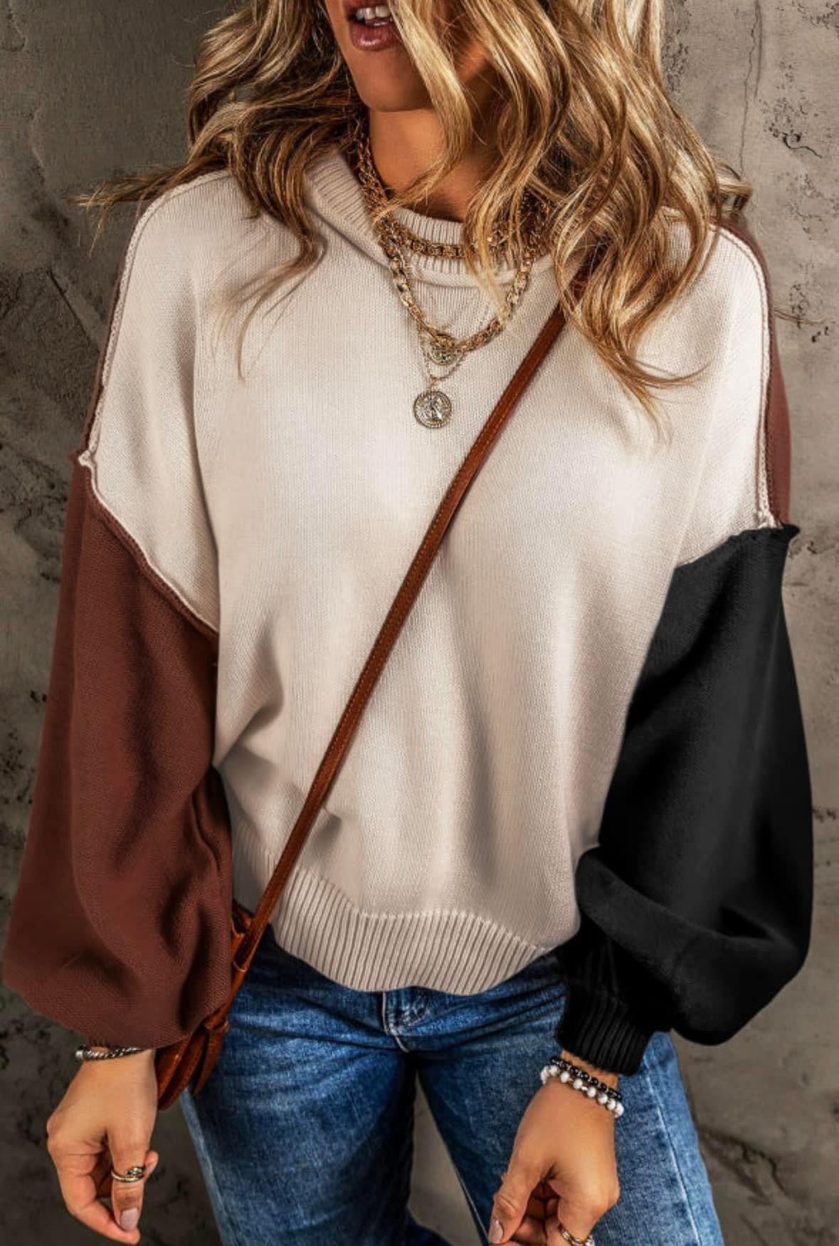 Harvest Nights color block sweater