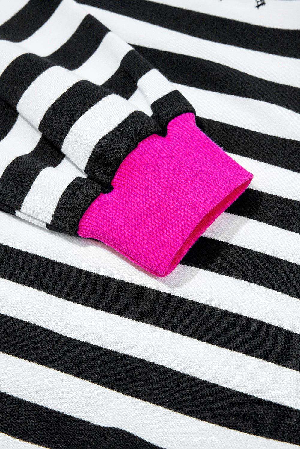 Gray Stripe Contrast Trim Long Sleeve Top and Shorts Set