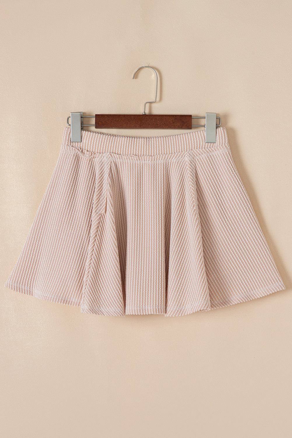 Mist Green Corded Bishop Sleeve Pullover and Ruffle Mini Skirt Set