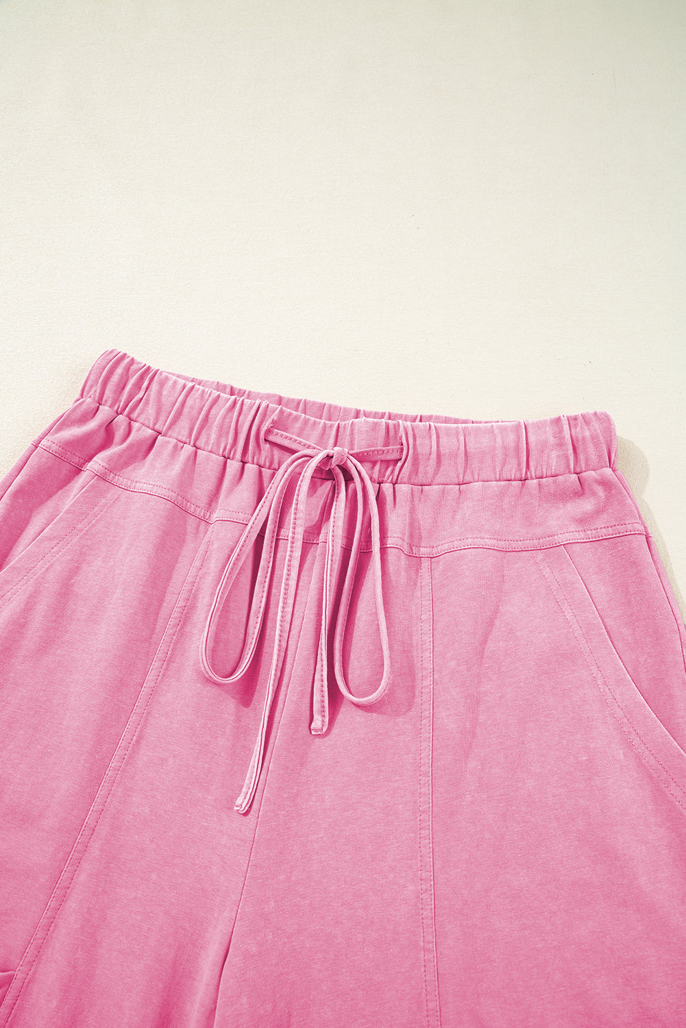 Black Mineral Wash Exposed Seam Wide Leg Cargo Pants