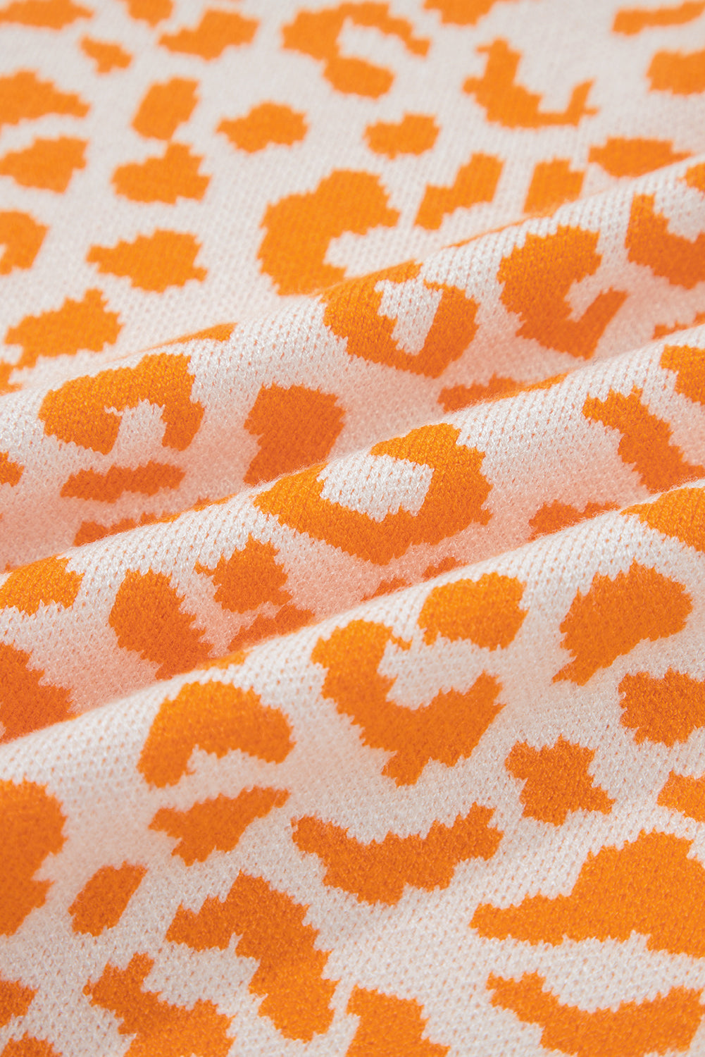 Khaki Leopard Drop Shoulder Knitted Cardigan